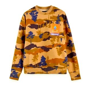 Scotch&Soda Cotton-blend all-over print sweatshirt Size S